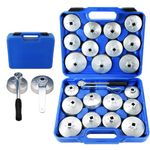 DASBET 23PC Oil Filter Removal Cap Wrench Garage Socket Set Automotive Removal Garage Tool