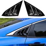 Thenice for 10th Gen Civic Racing Style Rear Side Window Louvers Air Vent Scoop Shades Cover Blinds for Honda Civic Sedan 2020 2019 2018 2017 2016 -Black