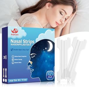 AnjoCare 50pcs Nasal Strips, Extra Strength Nose Strips to Stop Snoring and Relieve Nasal Congestion, Anti Snore Nasal Strips to Help Breathe for a Better Night Sleep