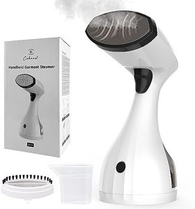 COKUNST Plancha de vapor para ropa, vaporizador de mano de 1500 W, 300 ml, vapor de 23 g/min, calentamiento rápido, cepillo de tela 2 en 1, vaso medidor