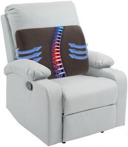HOMBYS Lumbar Support Pillow for Recliner Chair, Memory Foam Back Support Cushion for Elderly,Extra Large Lumbar Support Pillow,Thick Backrest for Home Reading (Dark Coffee, 20“x13.5"x5")