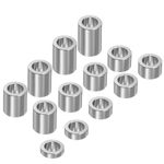 uxcell 13pcs Axle Reducer Spacer Set 1-1/8" Wheel Spacer for 3/4" Axle Reducing Bushing Arbor Adapters for Motorcycle, Bench Grinding Wheels, (CNC Aluminum)