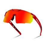 Karsaer Cycling Sunglasses For Men Women, Sport Sunglasses For Baseball Softball Running Fishing Golf UV Protected 400 E1263, Multi,Large