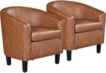 Yaheetech Brown Accent Chairs Set o