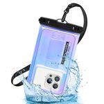 Floating Waterproof Phone Pouch, IPX8 Universal Waterproof Phone Case for Swimming Dry Bag Underwater for iPhone 15 Pro Max 14 Pro 13 Samsung S24 S23 Huawei Xiaomi etc, Up to 6.7" Multicolor