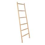 Navaris Bamboo Towel Ladder - Wooden Rack Rail Blanket, Towel, Clothes, Linen Railing Hanger for Bathroom, Bedroom - Bamboo Wood Towel Holder Stand