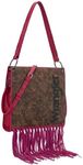 Wrangler Tote Shoulder Bag for Women Western Tooling Handbags Fringing Satchel Purse with Hand-Woven Strap