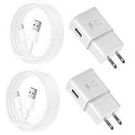 Fast Charging Charger for Samsung Phone, (2 Pack) Powersky Adaptive USB Charger with USB Type C Cable for Galaxy S21, S20, S10, S9, S8, Note10, 9, 8, 7 and A Series, Tablet Charger Chargeur USB C