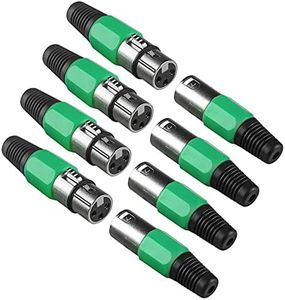 4set Conectores Xlr 3 Pines Conector Xlr Macho y Hembra Adaptador Canon Cable para Dmx iluminación, Cabezal Xlr para Cable de Señal Dmx Luces Escenario o Cable Xlr Enchufe de Micrófono y Altavoces
