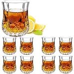 JAIEF 50ml Shot Glasses, Lead-Free Glass, Clear Heavy Base Shot Glass (Set of 8)