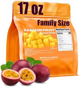 17 oz Freeze Dried Passion Fruit Chunks (Pack of 1), Sugar Free No Additives Crispy & Natural Dry Fruits, Healthy Snacks for Adults & Kids, Ideal for Smoothies, Yogurt, Tea, Drink, Travel & Office
