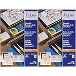 Avery C32011–10 Business Cards, (Laser, Inkjet or Multifunction Printer), 85 x 54 mm, 100 Cards per Pack, White (Pack of 2)