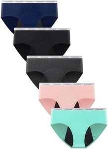 Teen Girls Incontinence Underwear Washable 65ml Absorbency Leakproof Period Viscose Made from Bamboo Panties Size 9-10year