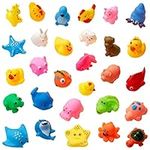 THE TWIDDLERS 30 Pack Animal Bath Toys Set - Floating Ocean & Farm Animals, Fun Squirty Toys for Bath Time for Toddlers & Babies