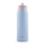 Ello Pop & Fill 32oz Stainless Steel Water Bottle with Quick Fill Technology, Double Walled and Vacuum Insulated Metal, Leak Proof Locking Lid, Sip and Chug, Reusable, BPA Free, Coastal Sunrise