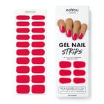 MOYOU LONDON Semi Cured Gel Nail Strips - 20 Pcs. Nail Wraps for Salon-Quality Manicure - Works with Any UV Nail Lamp - Easy to Apply, Trim, & Remove Gel Nail Stickers