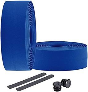 BBB Cycling Bike Handlebar Tape Road Bike Foam Grip Includes Handlebar Plugs RaceRibbon BHT-01, Blue