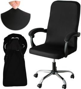 BAIDATONG Office Chair Cover – Universal Stretch Desk Chair Slipcover, Computer Chair Protector-Black (Size: L)