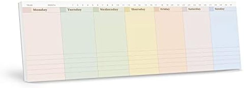 Oriday Weekly Calendar Planner Notepad Tear Off Pad (Rainbow) - Daily, Weekly Planning pads