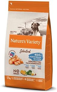Nature's Variety Selected - Croquettes pour Chiens Adultes de Petit Race - Sans céréales - au Saumon norvégien sans arêtes - 1,5kg