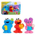 Sesame Street Floating Fun Friends 3-Piece Set Water Squirters Bath and Pool Toys, Kids Toys for Ages 2 Up by Just Play