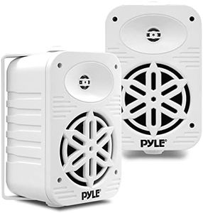 PyleUsa Indoor Outdoor Speakers Pair-500 Watt Dual Waterproof 5.25” 2-Way Full Range Speaker System w/ 1/2”High Compliance Polymer Tweeter - in-Home, Boat, Marine,Deck,Patio,Poolside (White) PDWR55WT