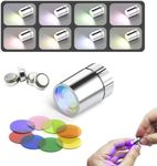 24 Full-color Pack Tiny Miniature DIY Battery Operated LED Lights,White LED with 48 Pcs colorful lens,Wireless Miniature Light for Artwork,Building blocks,,DIY Hand Craft,Toy figures,Mini-scale Model