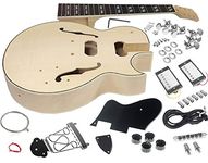 Solo ES Style DIY Guitar Kit, Maple Body, Flamed Maple Top, Hollow Body, ESK-75