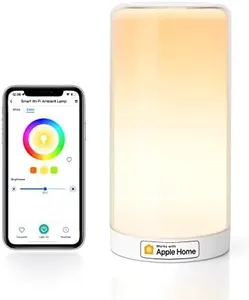 meross Smart WiFi Table Lamp, Bedside Lamp, Compatible with Apple HomeKit, Siri, Amazon Alexa and SmartThings, Tunable White and Multi-Color, Touch Control, Voice and App Control Large