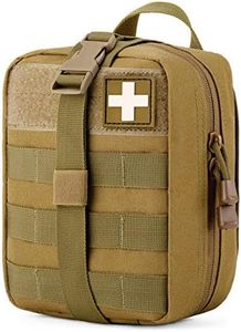 Gonex MOLLE Medical Pouch EMT First Aid Pouch Rip-Away IFAK Tactical Utility Pouch for Outdoor Activities Medical Supplies (Bag Only), Tan