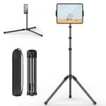 XXZU Tablet Floor Stand Tripod, 72in Tablet Stand with 360° Ball Head, Height Adjustable Phone Floor Tripod With Case, Holder For Bed/Phone/Music/Stream/Recording and All 4.7-13” Devices