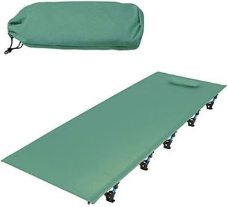 Camping Cot Ultralight Folding Bed Portable Tent Cot - Replacements Aluminium Alloy for Indoor Outdoor Camping Hiking Fishing Beds with Free Storage Bag (Green)