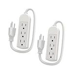 ISLECORD 2-Pack Power Strip 3 Prong