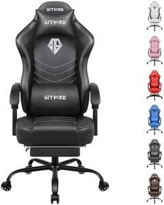 Gaming Chair, Video Game Chair with Footrest and Lumbar Support, PU Leather Recliner Computer Gaming Chair for Adults, Height Adjustable Gamer Chair with 360°-Swivel Seat and Headrest