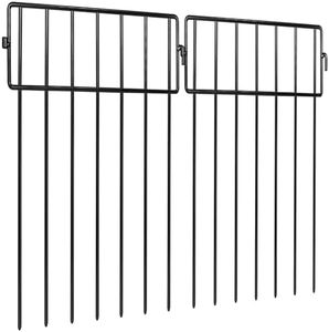 ADAVIN 54 Pack Animal Barrier Fence, 15 in(H) X 54 Ft(L) Dog Digging Fence Barrier, 1.5in Spike Spacing Rustproof Metal No Dig Garden Fence for Dog Rabbit, Fences Blocker for Outdoor Yard Patio