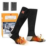 Heated Socks, MUTOUHE Electric Heated Socks for Men Women, Winter Warm Thermal Socks for Outdoor Sports - Camping, Hiking, Fishing, Cycling, Walking, Hunting, Motorcycling, Skating and Skiing - Black