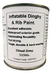 1 x 500ml Cloud Grey Inflatable Dinghy Anti Slip Paint. Boat Rib Fishing Raft