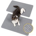 Conlun Cat Scratcher Mat,Natural Sisal Cat Scratch Pad with Sticky Hook&Loop Tapes,Horizontal Floor Cat Scratching Pads Rug for Indoor Cats,Cat Furniture Protector for Couch&Carpets&Sofas(M,40X60 cm)