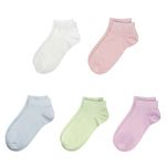 SERISIMPLE Kids Bamboo School Socks Ankle Super Soft School Uniform Socks Stretch Cuffs Athletic Socks for Boys Girls 5 Pairs (Assorted1, Medium)