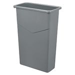 Slim Trash Container, Plastic, 23 Gallon (Gray)