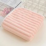 LINEAR Microfiber Bath Towel/Towel for Bath/Microfiber Towels for Bath Large Size/Bath Towel for Men and Women/Lining Design/300 GSM (140 cms * 70 cms) (Lining Pink)