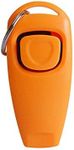 EZONEDEAL Dog Training Clicker Dog Trainer, 2 in 1 Whistle and Dog Clicker for Training Combo,Pet Behavioral Training Tools Help Guide Easy to Carry for Dogs Cats Birds Horses,Puppy (Orange)