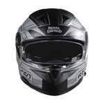 Royal Enfield Mettle Full Face Tech ISI, DOT & ECE Certified Riding Helmet Mt Grey (XL) 61-High Impact Grade Polycarbonate and Thermoplastic Blend & 9 Parts Eps for Ultimate Protection Against Impact