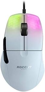ROCCAT KONE Pro - Mouse da gioco ergonomico leggero con illuminazione RGB, bianco