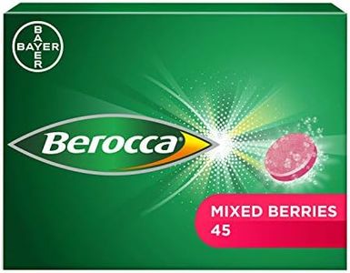 Berocca Energy Vitamin Tablets Mixed Berries Flavour, High Dose of Vitamin B Complex, Vitamin B12, Also Contains Vitamin C and Magnesium, 45 Tablets - 6 Weeks Supply