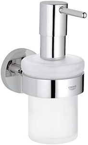 GROHE 40448001 Essentials Soap Dispenser with Holder in Starlight Chrome