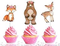 10 Pcs Woodland Animals Cupcake Toppers - Whimsical Forest Creature Decorations for Nature Lovers!