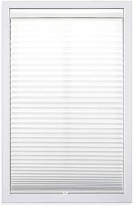 DEZ Furnishings QDWT290640 Cordless Light Filtering Pleated Shade, 29" x 64", Ecru