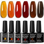 Croitout Jelly Gel Nail Polish Set, Crystal Translucent Nail Gel Polish Colours Set, Sock Off UV LED Gel Nail Polishes Set for Home DIY Nail Salon, Best Gift for Women 6 x 7.3ml