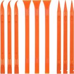 9 Pieces Plastic Scraper Tool Scratch Free Plastic Scraper Cleaning Pen-Shaped Scraper Tool Stiff Multipurpose Label Scraper for Tight Spaces, Kitchen, Crevices, Food, Paint (Orange)